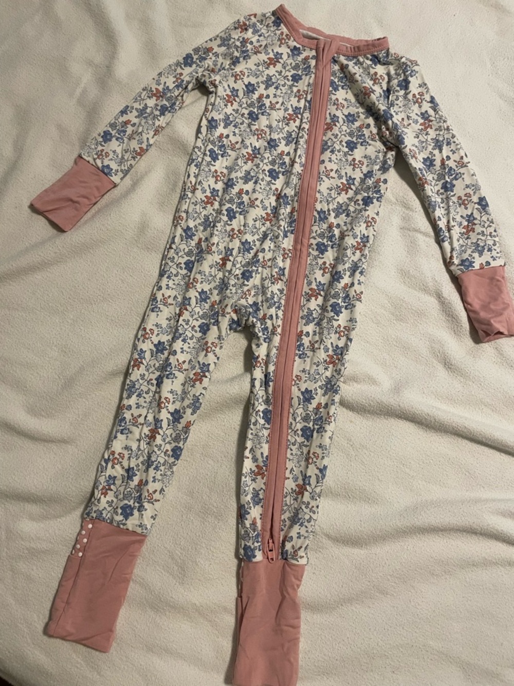 NWOT Angel Dear Country Girl Floral 2 Way Zipper Romper
